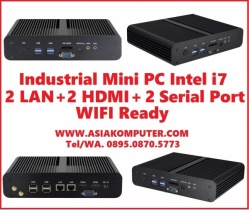 Industrial Mini PC i7 Dual LAN Dual HDMI Dual Serial Comm Port Fanless