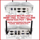 Industrial Mini PC i5 6 Serial Comm Port GPIO Fanless MiniPC